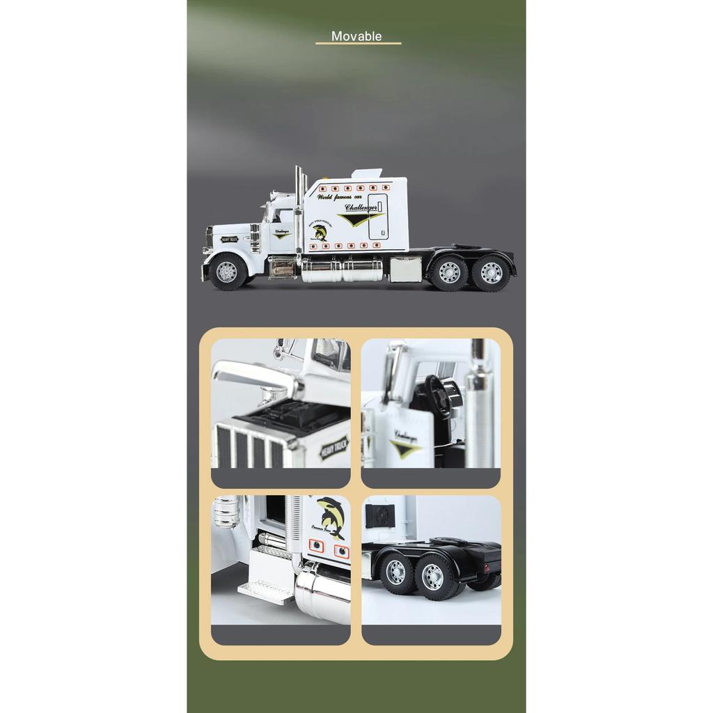 1/24 Peterbilt 389 Седельные тягачи Грузовик Сплав Американский Мускул Грузовик Модель Игрушка Литой Металл Звук и Свет Машина Игрушка для Детей Транспортное средство