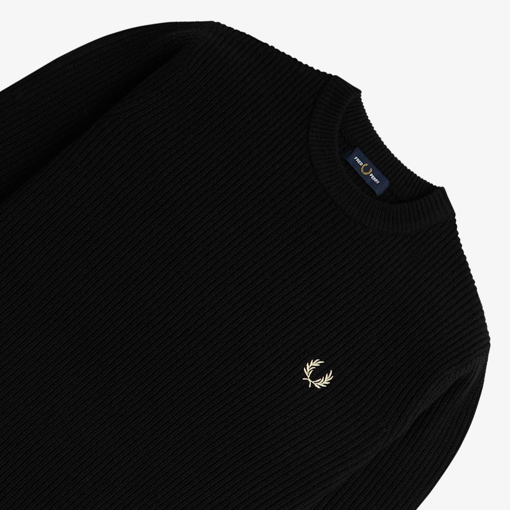 FRED PERRY [Sharp] Textured Lambswool Knit (102) Afpm2336539-102