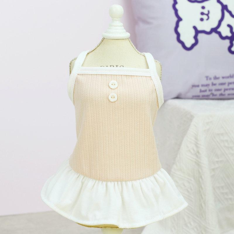 Новинка 2024 года, одежда для собак, необычная юбка с лямкой на пуговицах, весенне-летняя одежда для щенков, одежда для маленьких и средних собак