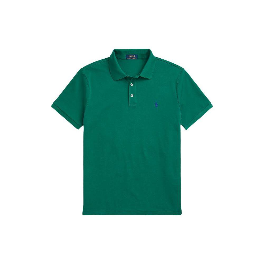 Polo Ralph Lauren SS23 Solid Logo Embroidered Slim Fit Polo Shirt Short Sleeve Men tops Green MNPOKNI1N822251-320