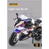 1/9 BMW S1000RR Alloy Racing Motorcycle High Simulation Metal Street Sports Motorcycle Model with Light Collection Children Toy Gift