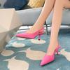 2024 Женские босоножки Женские летние на высоком каблуке с острым носком 6 см Сексуальные высокие каблуки Женские низкие каблуки Большие размеры 35-43,44,45,46