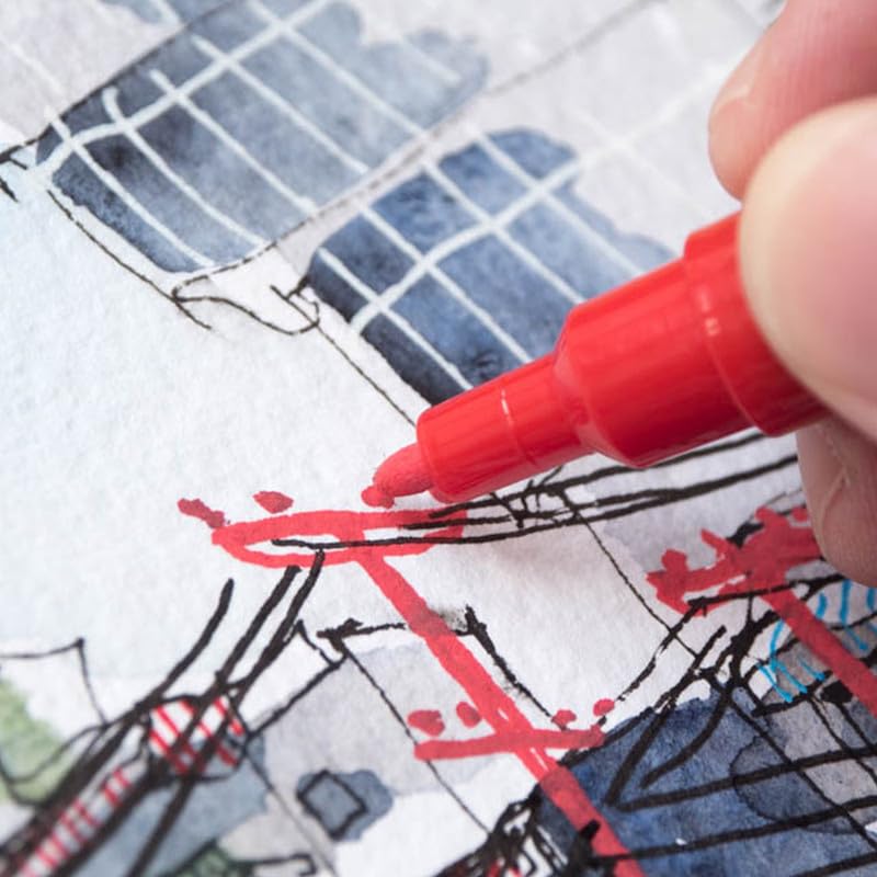 Posca Mitsubishi Pencil Pen Posca Fine Point Round Core 8 Colors PC3M8C Water-based