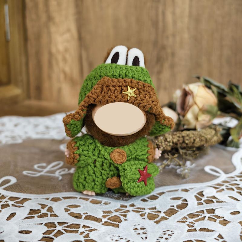 [Cloth Only] 10cm Doll Clothes Handmade Lei Feng Suit Cartoon Toy Fashionable Girls Boys  Accessories Cotton Polyester