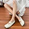 2025 Summer New Korean Version Casual Flat Shoes Women Wear Versatile Light Mouth Single Shoes Daily Comfortable Square Head Women's Shoes