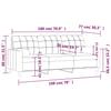 Vidaxl 3-Osobowa Sofa Z Poduszkami, Czarna, 180 Cm, Tkanina