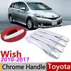 For Toyota  AE20 20 2010~2017 Chrome Door Handle Cover Car Accessories Stickers Trim Set 2011 2012 2013 2014 2015 2016