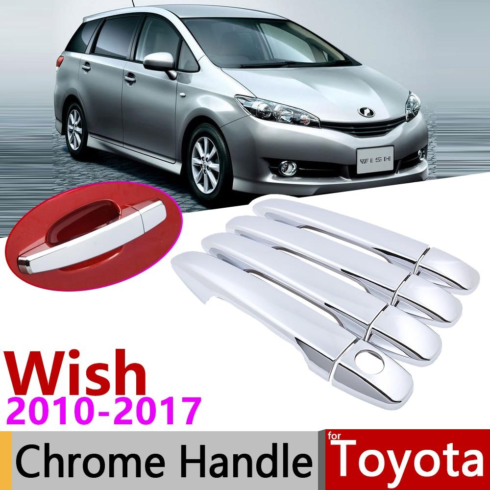 For Toyota  AE20 20 2010~2017 Chrome Door Handle Cover Car Accessories Stickers Trim Set 2011 2012 2013 2014 2015 2016