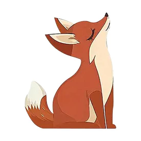 1 Set Wooden Fox Door Corner Decoration Mother Little Fox Door Frame Sign Forest Animal Front Door Edge Topper Sitter Ornament