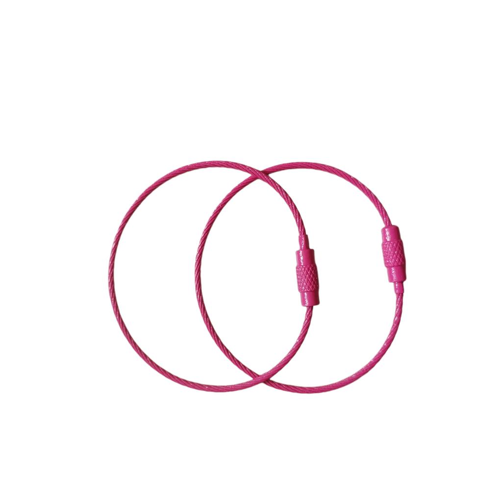 10 шт. Разноцветный тросик из нержавеющей стали для ключей, 6 дюймов, 1,5 мм, петля из нержавеющей стали, брелоки разных цветов, бирки для ID