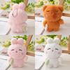 Cute Long Plush Bunny And Bear Keychain Adorable Cartoon Animal Stuffed Toy