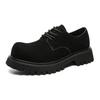 Leather Shoes Men's Autumn New Tooling Platform Heightening British Style Casual Retro Derby Shoes 1099-J