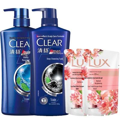 Шампунь против перхоти Clear Men и гель для душа Lux в наборе