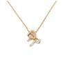 [M8893] - Gold-Plated Necklace 'Romantic Knot' White Gold - 10x10 Mm