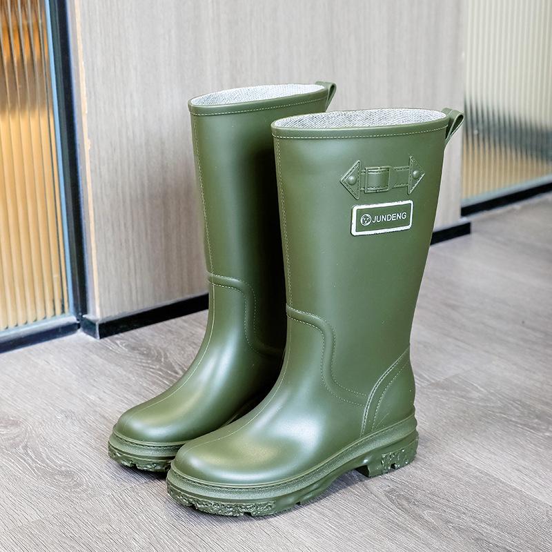 Новые женские водонепроницаемые резиновые сапоги для отдыха на природе повседневные модные женские резиновые водонепроницаемые нескользящие резиновые сапоги из ПВХ высота 33 см