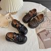 Girls' British Style Small Leather Shoes 2025 Spring and Autumn New Soft-soled Princess Mary Jane Children's Casual Platform Shoes