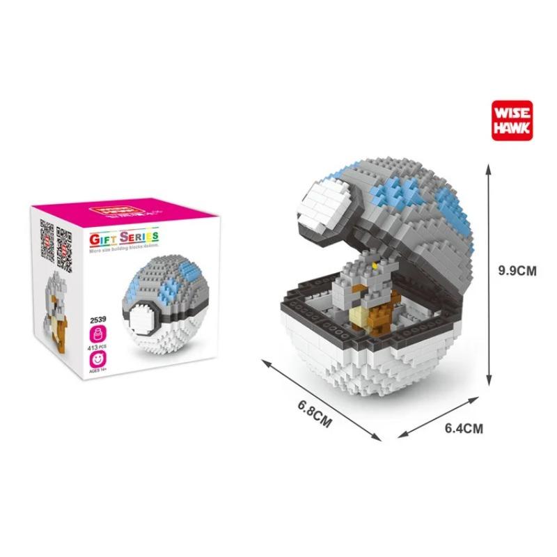 Мяч микро строительные блоки Пикачу Иви Чармандер Psyduck Magikarp Lapras DIY мини-кирпичные фигурки игрушки для детей