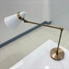 Table Lamp Swing Arm Adjustable Desk Lamps White Shade And Raw Brass Table Lamp Décor
