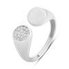 Серебряное кольцо с фианитами 0.21ct, вес изделия 2,41 гр (2197683)