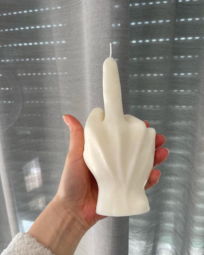 Силиконовая форма ручной работы в виде среднего пальца для креативного гипса и украшений для торта