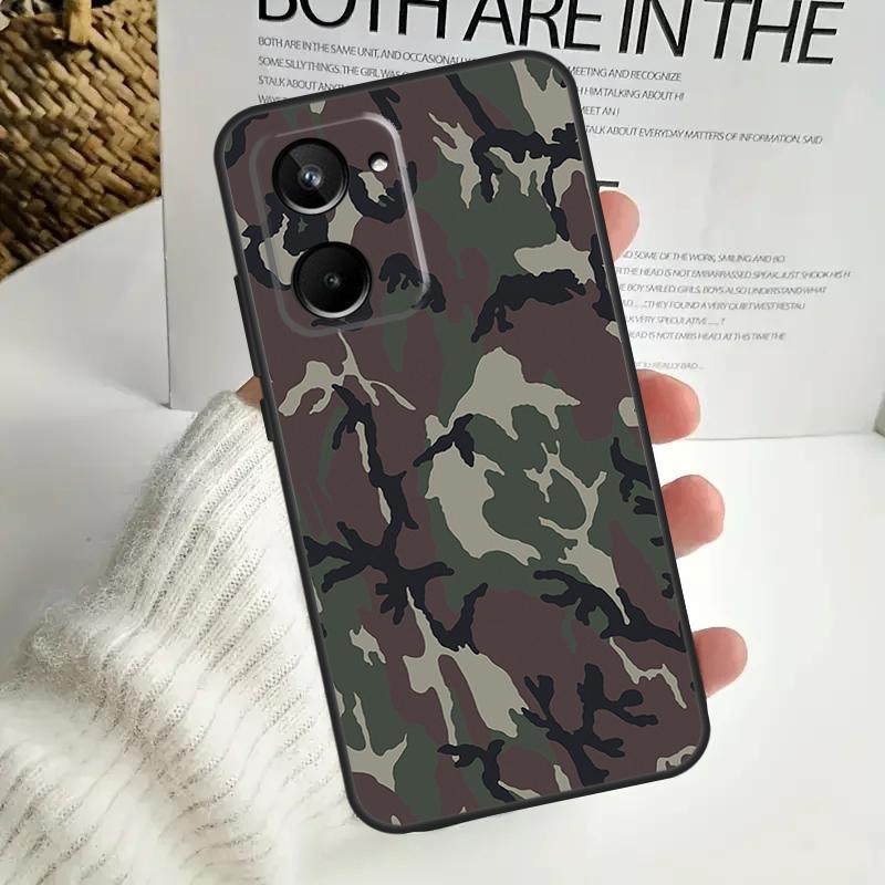 Military Army Camouflage For Realme 12 Pro Plus 11 10 9 C67 C55 C53 C35 C33 C30 C25s C21Y C15 GT3 GT5 GT Neo 5 Case
