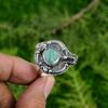 Натуральная тибетская бирюза серебро 925 пробы ручная работа безель солитер кольцо для горловой чакры