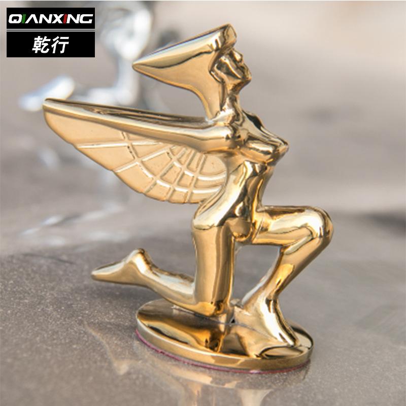 Кампания, автомобильная этикетка богини, размер головы лошади, 3D бесплатная богиня, стенды для этикетки летящего орла, металлическая этикетка автомобиля серебристого и золотого цвета