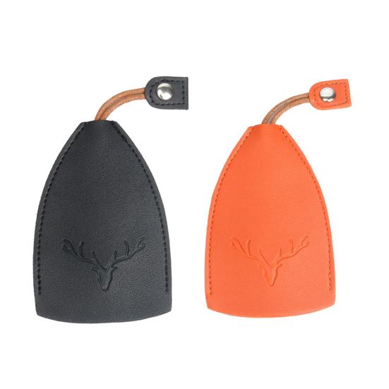 2 шт. Держатель для ключей Выдвижной чехол для ключей Защитный брелок-подвеска Искусственная кожа Скрытая цепочка для ключей Узор оленя Чехол-сумка для ключей