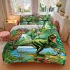 Dinosaur World Adventure Print 3Pcs Bedding Setduvet Cover With 2 Bedropillowcase Home Birthday Gift