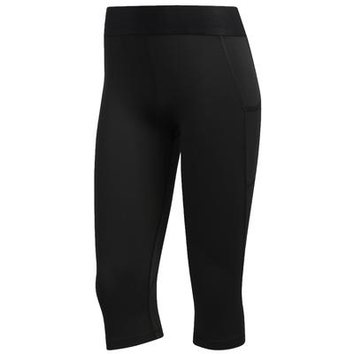 Колготки-капри Adidas Techfit, женские черные леггинсы