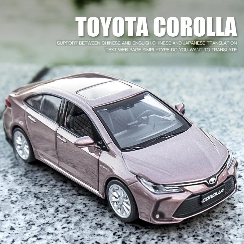 1/33 TOYOTA Corolla Hybrid Alloy Car Die Литая игрушечная модель автомобиля Звук и свет Детские игрушки Коллекционные предметы Подарок на день рождения
