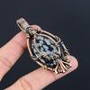 Snowflake Obsidian Pendant, 999 Copper Wire Wrapped Gemstone Handmade Dainty Jewelry Pendant, For Her