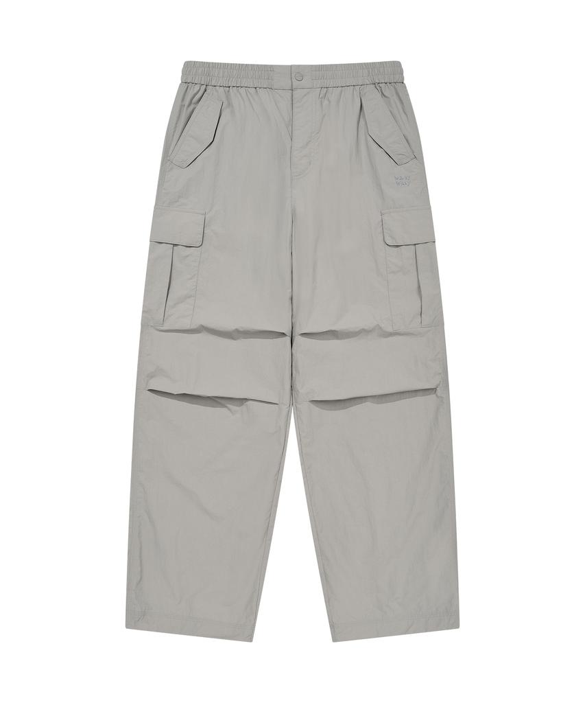 WACKY WILLY Nylon Straight Cargo Pants Grey