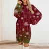 Women's Round Neck Casual Long Sleeve Plush Dresses