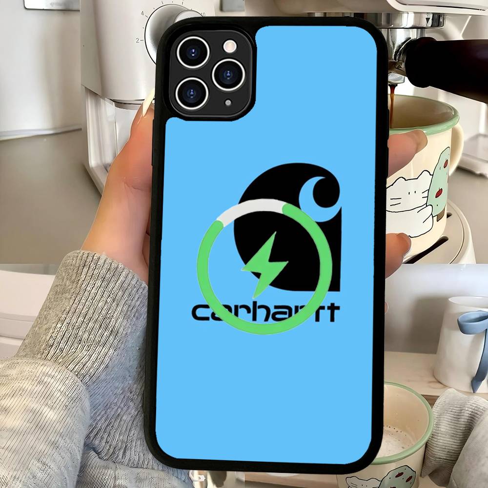 C-CarharttS Логотип Черный Для Магнитного Чехла Телефона Для IPhone 16 15 17 Pro Max 11 12 13 14 Plus Чехол