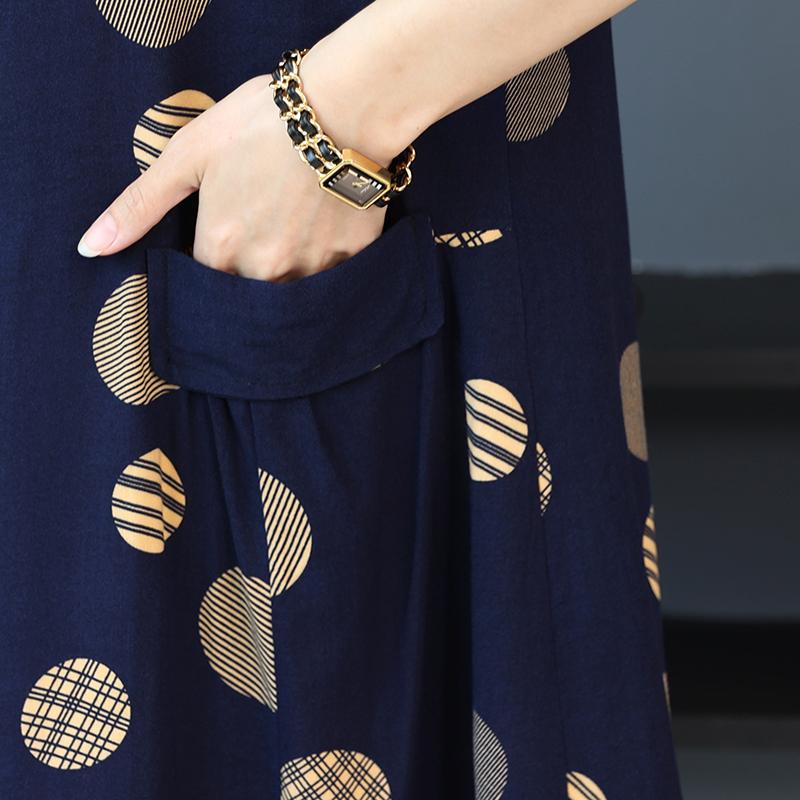 Летнее женское платье больших размеров, винтажное женское свободное платье с коротким рукавом и принтом, повседневные платья с цветочным принтом