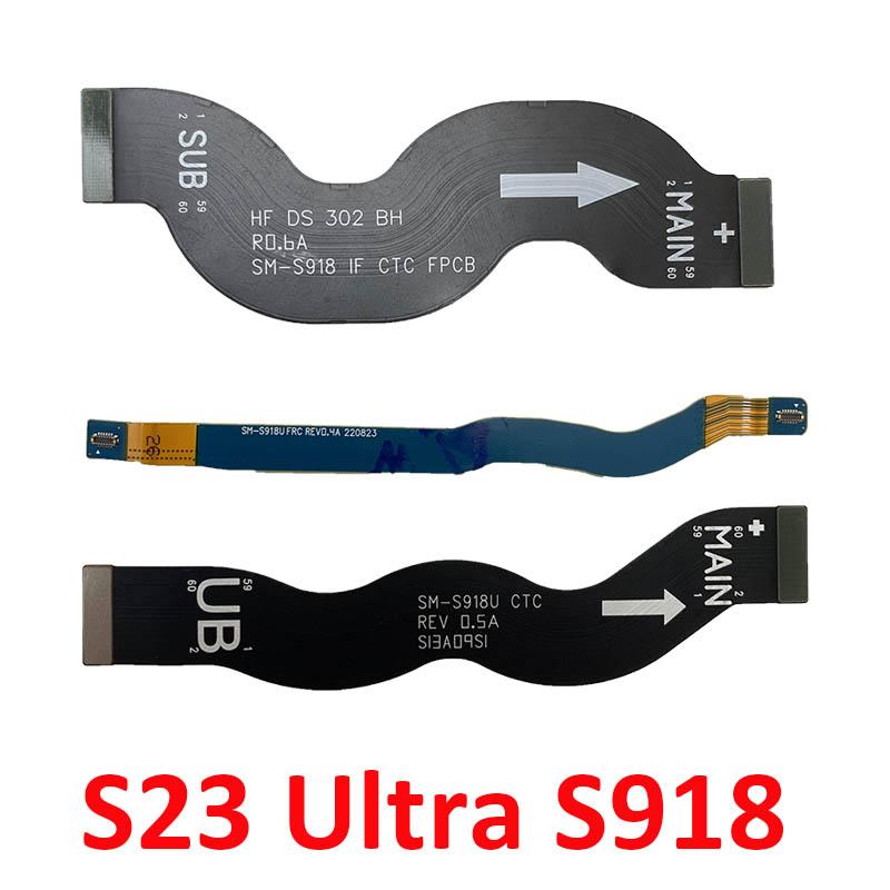 Замена для Samsung S23 Ultra S918B S918E S918U Плата USB-порта зарядки Основная сигнальная материнская плата Шлейф LCD