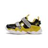 Li Ning Kids Low Top Reflective Sports Slip Resistant Shock Absorbing Durable Casual Shoes Kids Sneaker Black Yellow YKNS048-5