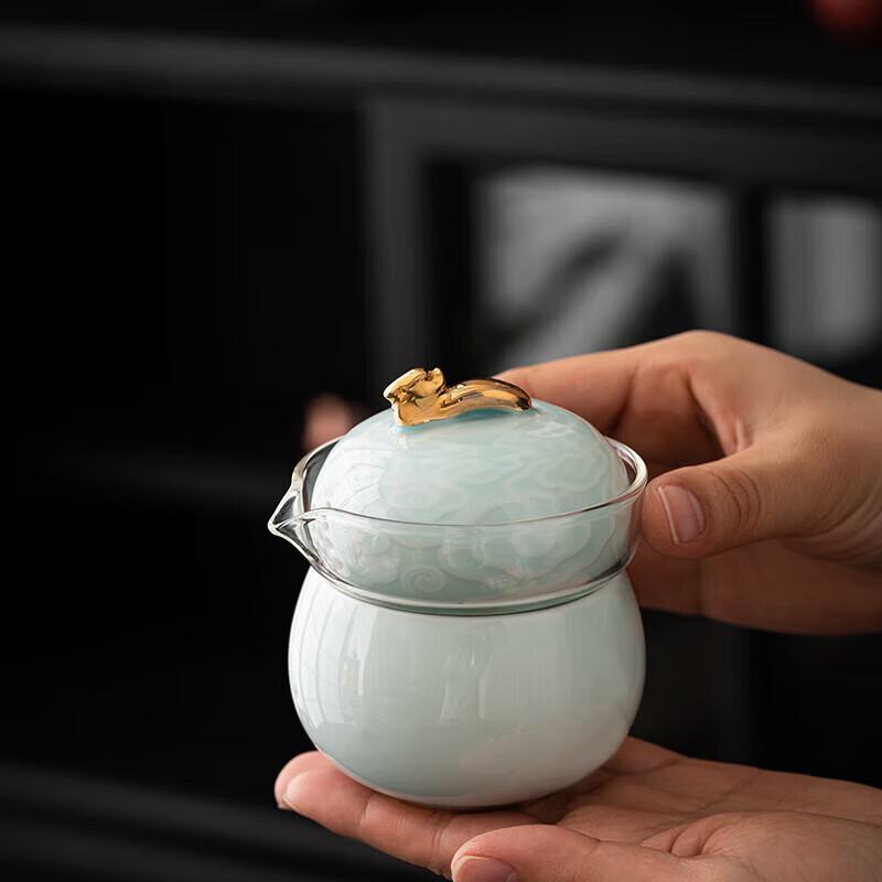 Dragon's Blessing Ceramic Travel Tea Set