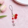 Вишневый брелок для мобильного телефона с разноцветными бусинами, съемный шнурок для телефона, подвеска, украшение для сумки-кошелька
