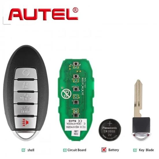 1PCS IKEYNS005AL Universal Smart Remote Key 5 Buttons For Nissan Work For Autel Smart Key For KM100 IM508 IM608 KM100E