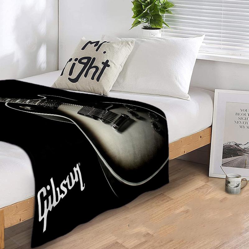 Guitar Print Blanket Soft Comfortable All Seasons Suitable Sofa Office Nap Travel Birthday Gift Christmas Present