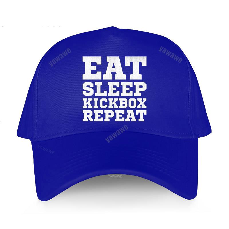 Роскошная кепка, модная хлопковая солнцезащитная шляпа унисекс, EAT SLEEP KICKBOX REPEATAHX, новая регулируемая шляпа, мужские бейсболки в простом стиле