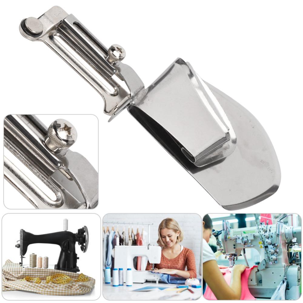 Приспособление для подгибки с подгибом (руликом) для швейной машины, прижимная лапка для подгибки косой бейкой, регулируемая, с фиксирующим стежком, ширина 4 см, ширина 5 см, подрубочная лапка