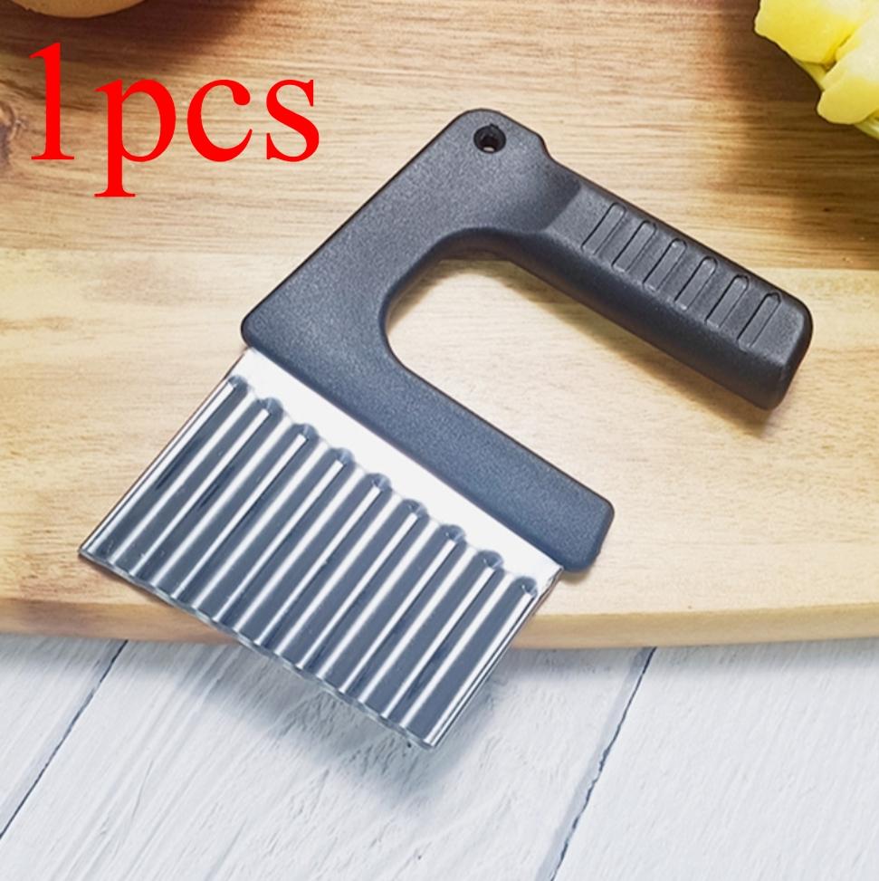 Лезвие для фигурной резки, Нож для вафельной резки картофеля, Нержавеющая сталь, Овощной нож для нарезки волнами, Слайсер для картофеля фри для моркови, лука