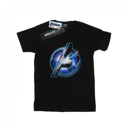 Marvel Mens Avengers Endgame Glowing Logo T-Shirt