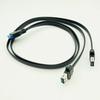 НОВЫЙ BTBcoin Крепление к Материнской плате 20-контактный Header Разъем USB 3.0 Панельное Крепление Плоский Кабельный Шнур Двойной Порт USB3.0 Female Винтовое Крепление на Панель