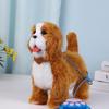 Yousheng Electric Plush Dog Toy with Leash Licking Tongue Walking Puppy Plushie with Touch Sensing Lifelike Sounds Toddlers Interactive Simulation