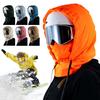 Водонепроницаемый флисовый шлем для верховой езды с очками 3-в-1 с полной защитой, лыжный капюшон для велоспорта и катания на лыжах