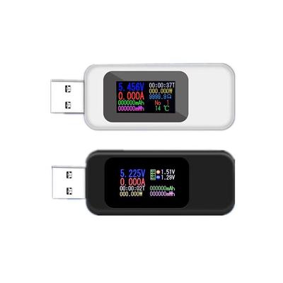 1 шт. MX18, черный/белый, 4-30 В, 0-5,1 А, цветной дисплей IPS, USB-тестер, мультиметр, поддержка QC2.0 QC3.0, USB 3,0, детектор напряжения, тока и мощности